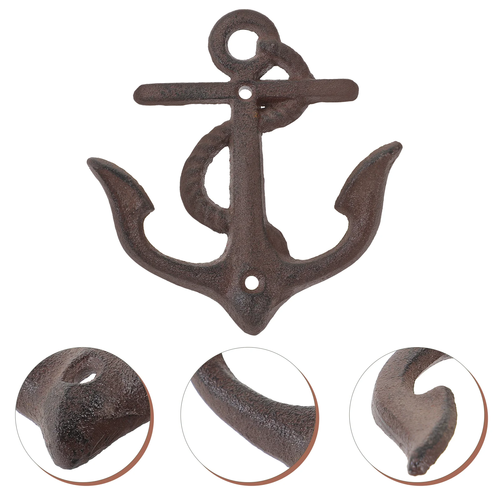 

Rustic Cast Iron Wall Hooks Hat Hanger Anchor Decorative Creative Wrought Hanging Coat Hangers