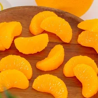 Simulated orange soft rubber slow rebound stress relief gadget for desktop venting. Super realistic fruit-shaped decorative item. - Image 7