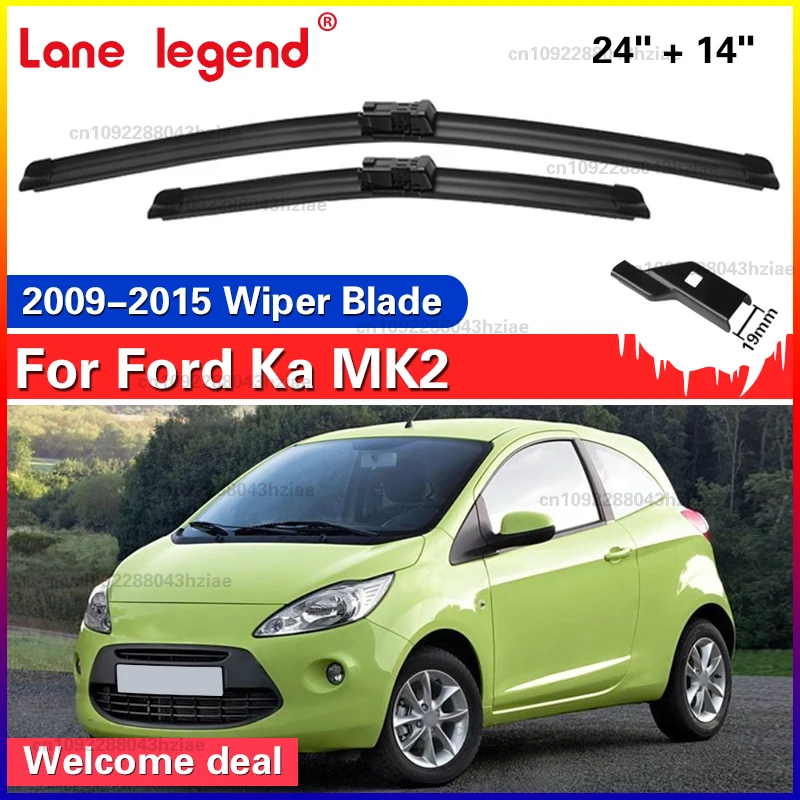 2pcs Front Wiper Blades For Ford Ka Mk2 2009 2015 Windshield Brush 