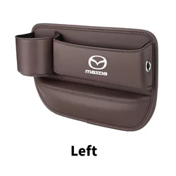 Multifunctional Car Seat Gap Storage Pocket and Organizer Accessory (Brown - Left)