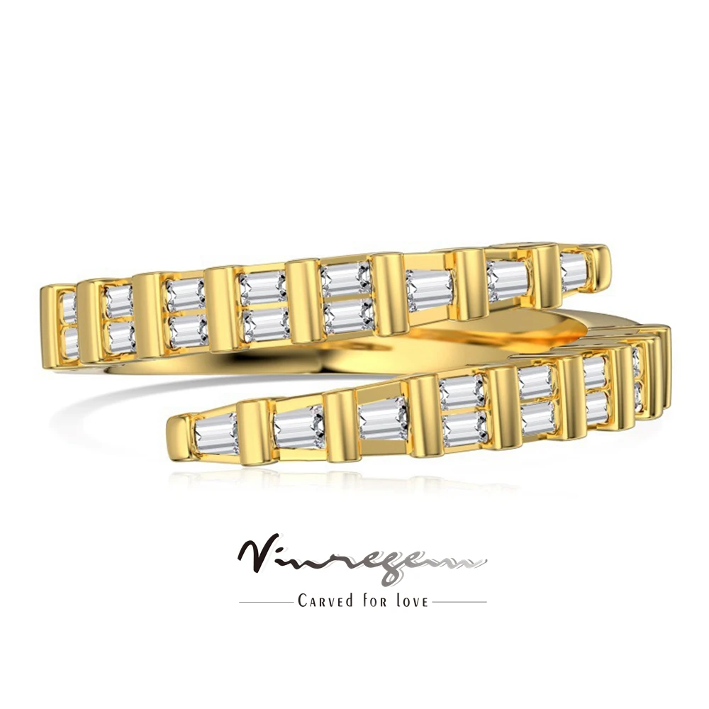 

Vinregem Lab Created Sapphire Gemstone Fashion Ring for Women 18K Gold Plated 925 Sterling Silver Fine Jewelry Band Wholesale