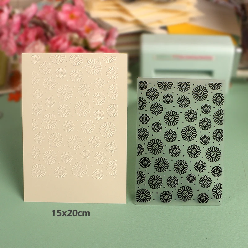 DUOFEN Crafts plastic embossing folder collection 8 paper embossing flower mold Christmas Birthday mothers day wedding
