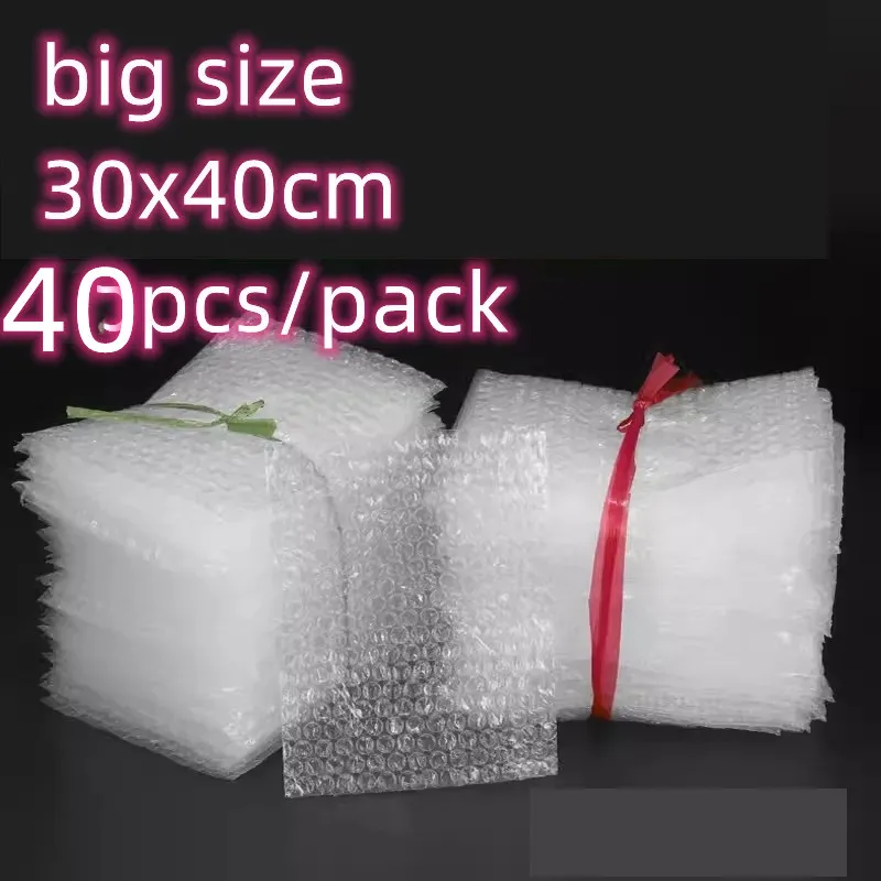 

50pcs Big Size 30x40cm Plastic Bubble Mailers Wrap Envelope White Packing Bags Clear Shockproof Packaging Bubble Film Wholesale