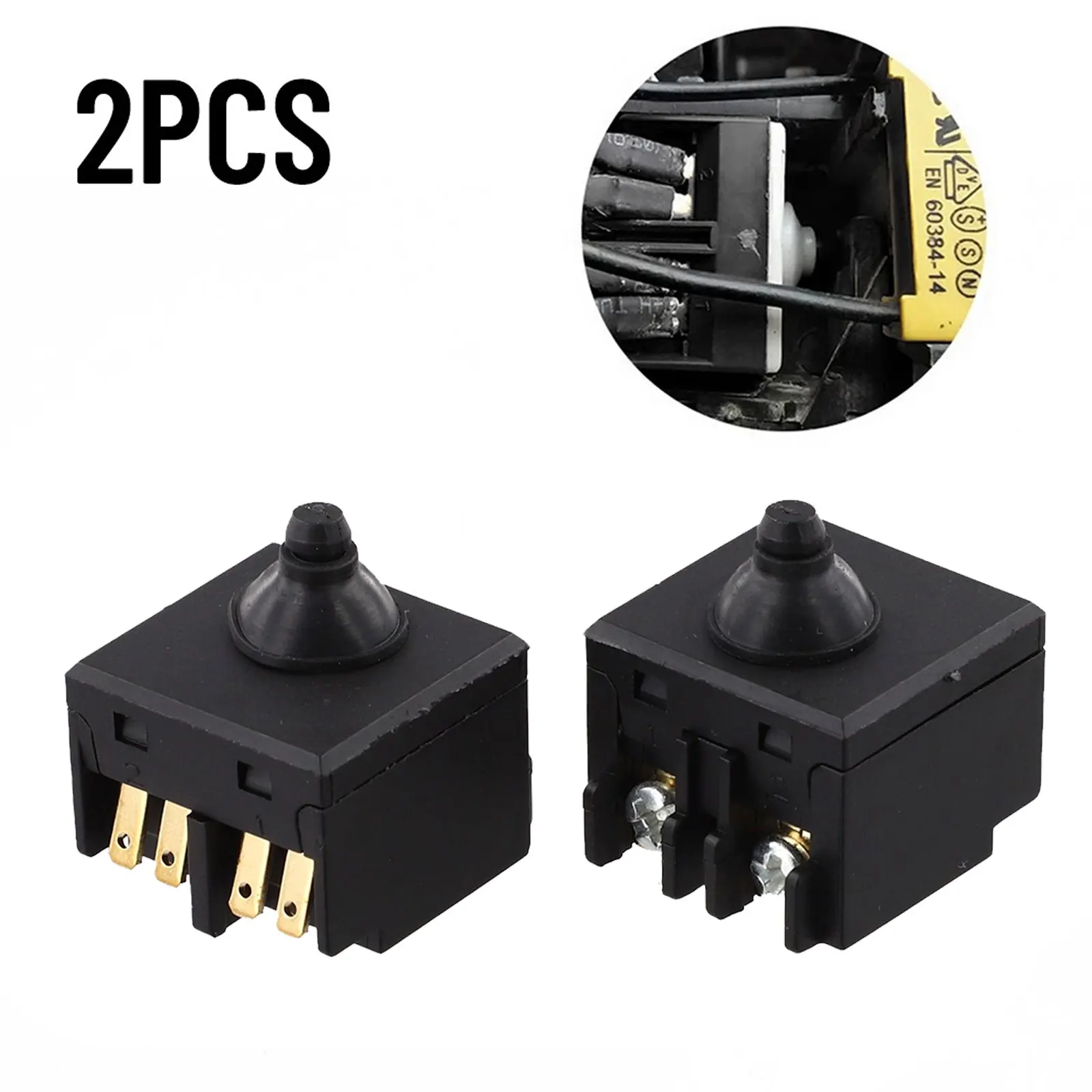 2 stücke Winkel Grinder Schalter 2,5X2,5 cm Push Button-Schalter Für 100mm 4 zoll Winkel Grinder polierer Zubehör Power-Tools Ersatz