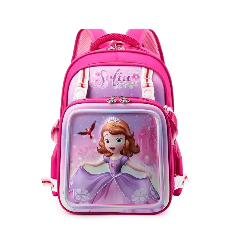 Disney Frozen Sofia School Bags For Girls Boys Primary Student Shoulder Orthopedic Backpack Spider Man Large Capacity  Mochilas