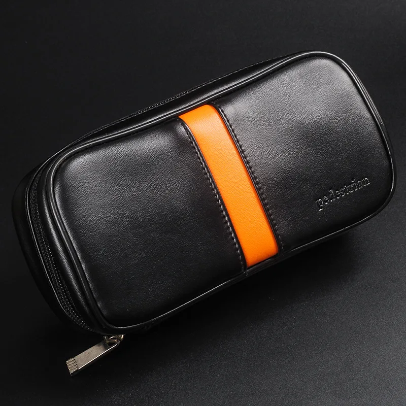 Tobacco Pipe Bag Pouch PU Leather Travel Case Storage For Two Pipes Lighter Smoking Accessories Men's Gift smoking accessories tobacco pipe tobacco smoking accessories smoking pipe