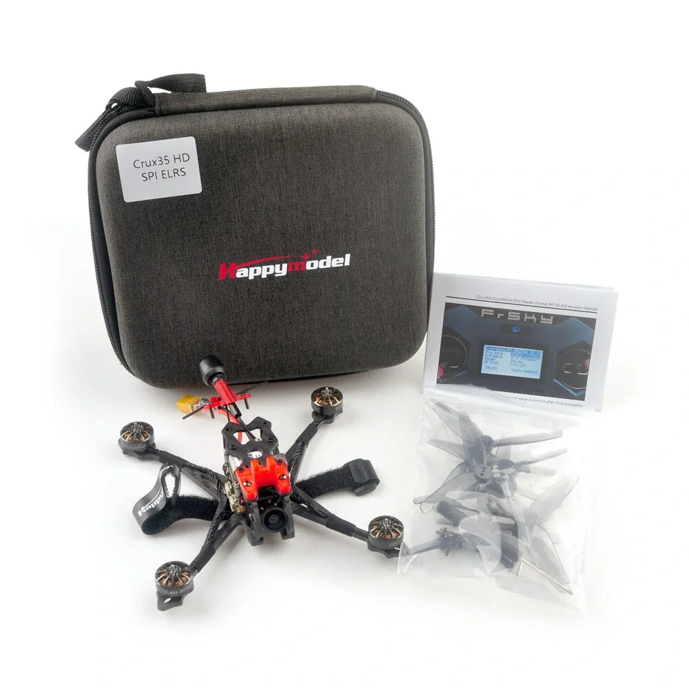 

HappyModel Crux35 HD V2 Runcam Link Wasp Nano CrazyF411 ELRS AIO URAT EX1404 KV3500 4S FPV 3,5 дюймов цифровой Дрон