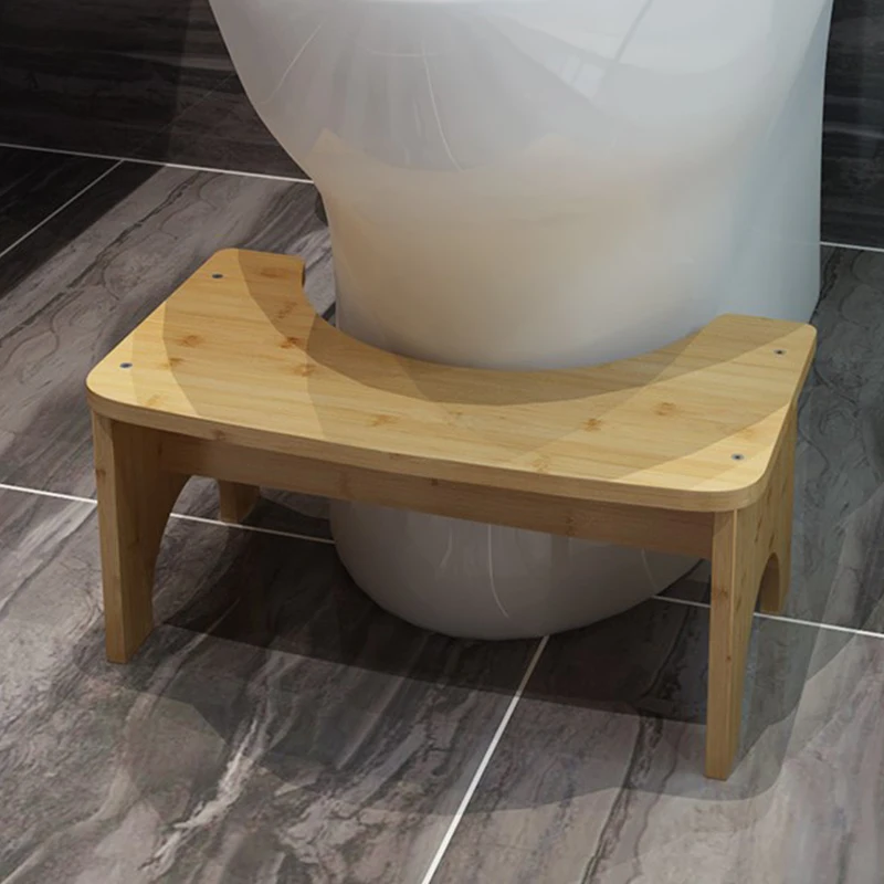 Wooden Toilet Stool Anti Slip Bathroom Helper