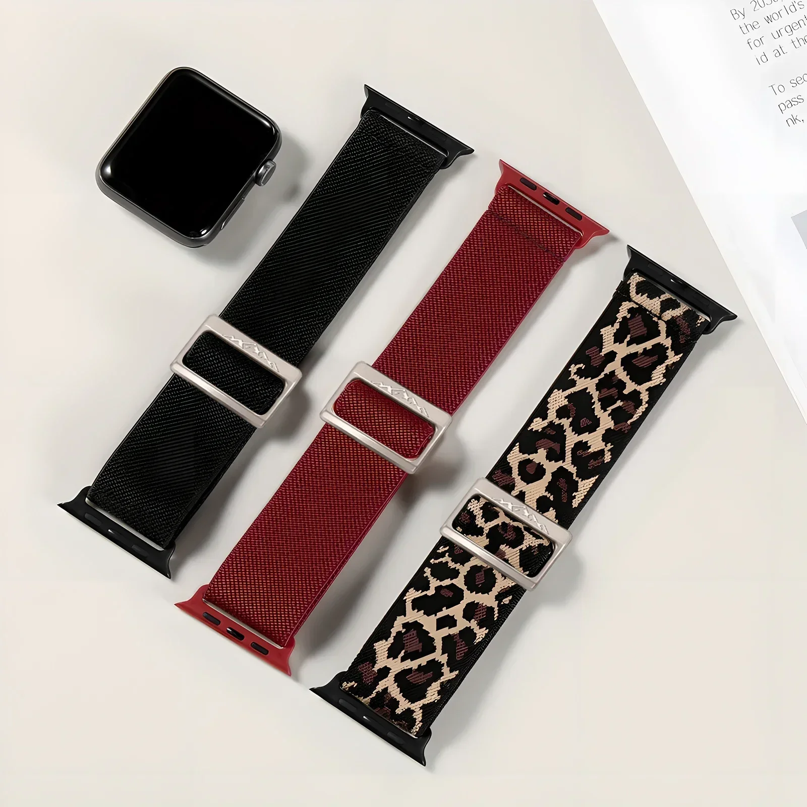 حزام نايلون رياضي لساعة أبل باند 49/46/45/44/42/41...