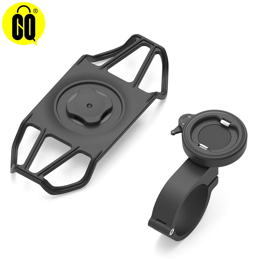 Detachable Motorcycle & Bike Phone Mount - Silicone phone case, Universal Handlebar Clamp for 4.5"-6.7" Smartphones