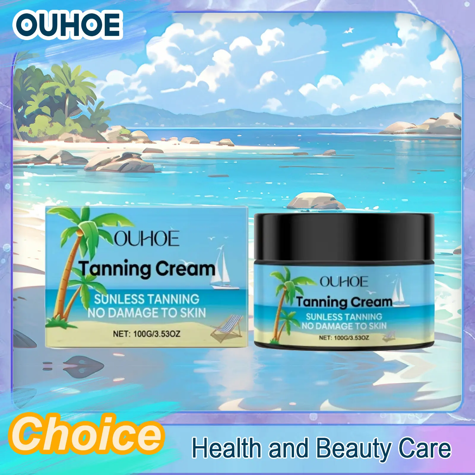 Crema autobabbronzante Acceleratore più scuro Affascinante Bronzo Marrone Estate Mare Bagnoschiuma solare Lozione idratante abbronzante radiante senza sole 1