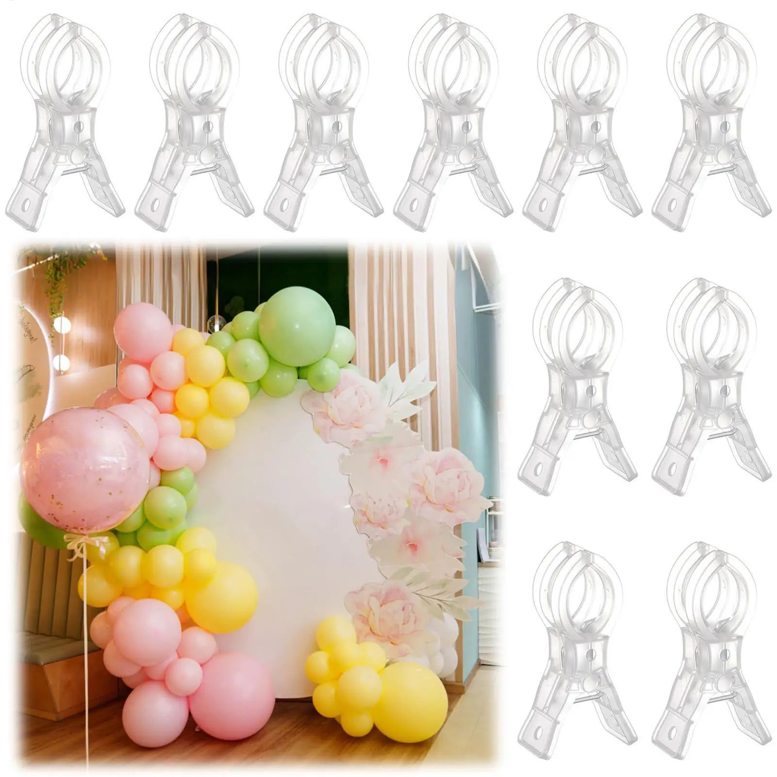 Ballonklemmen, Federklemmen für Ballonbogen, 10-teilig, Partygeschenke zum Basteln, Heimwerker, Holzbearbeitung, Hochzeit, Geburtstag ﻿ – Detail 5
