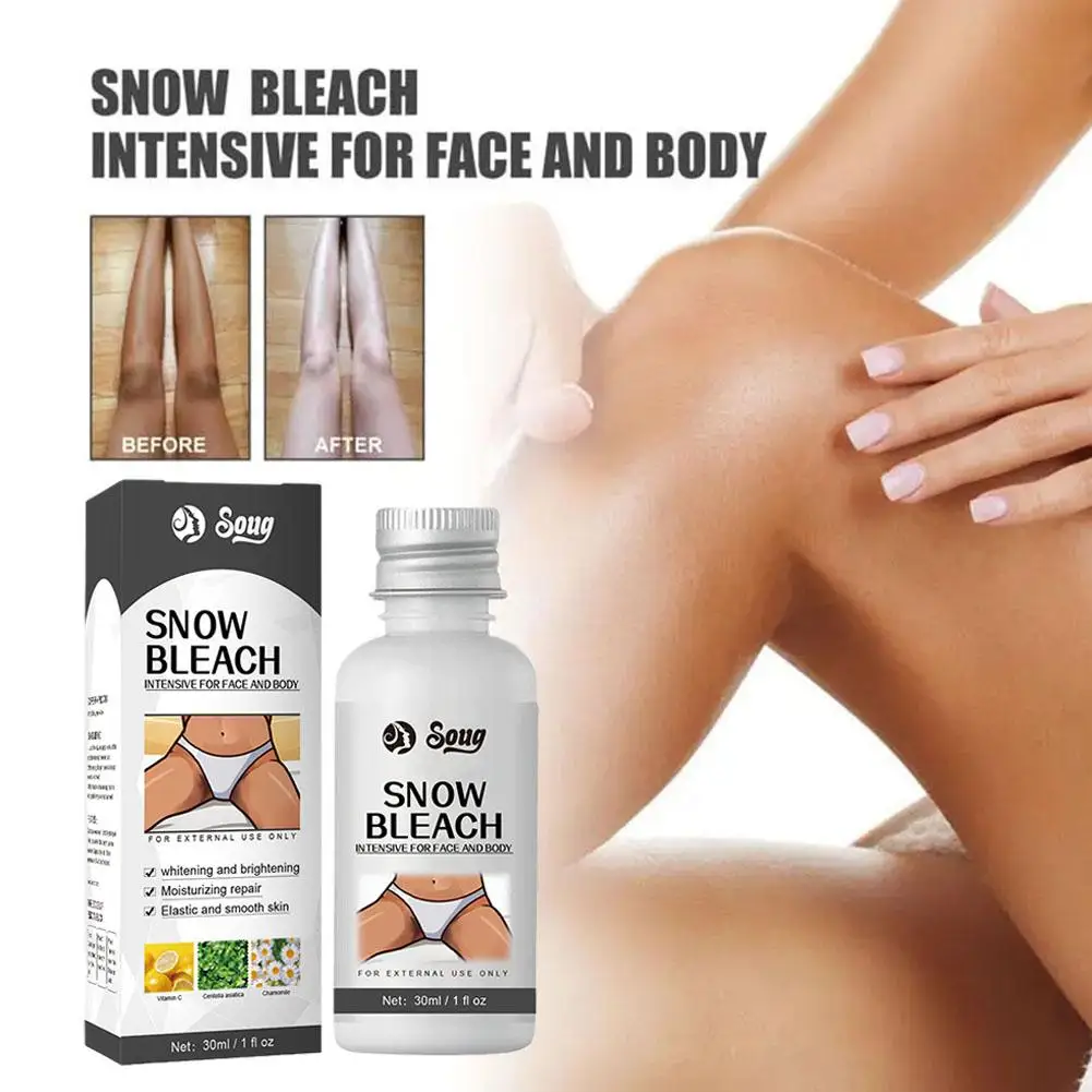 30ml/60ml Body brightening body cream Snow Bleach Cream Nicotinamide Removal Dark Spot Melanin Brighten Private Parts Underarm Bleaching Armpit Knees