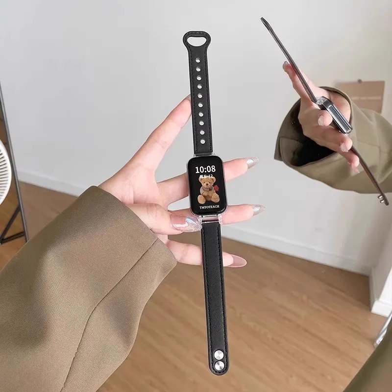 Premium Leather Strap for Smart Bracelet Wristbands - Elegant Accessories
