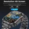 2024 New Outdoor Smart Watch Men 1.96" Screen IP68 Waterproof Watches Bluetooth Call Smartwatch Multiple Sports For Android IOS 2