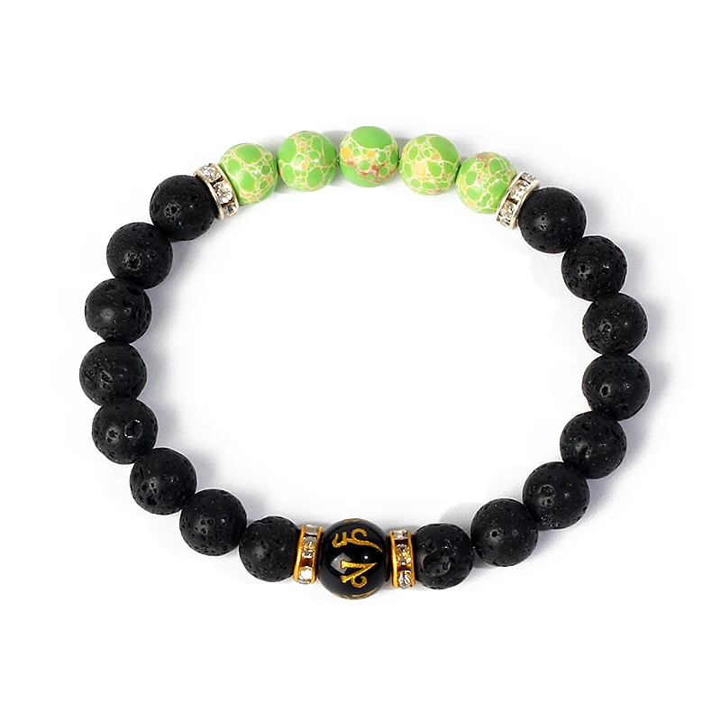 7 Chakra Diffuser Bracelets Men Women Natural Lava Stone Crystal Healing Anxiety Jewelry Mandala Yoga Meditation Bracelet Gift