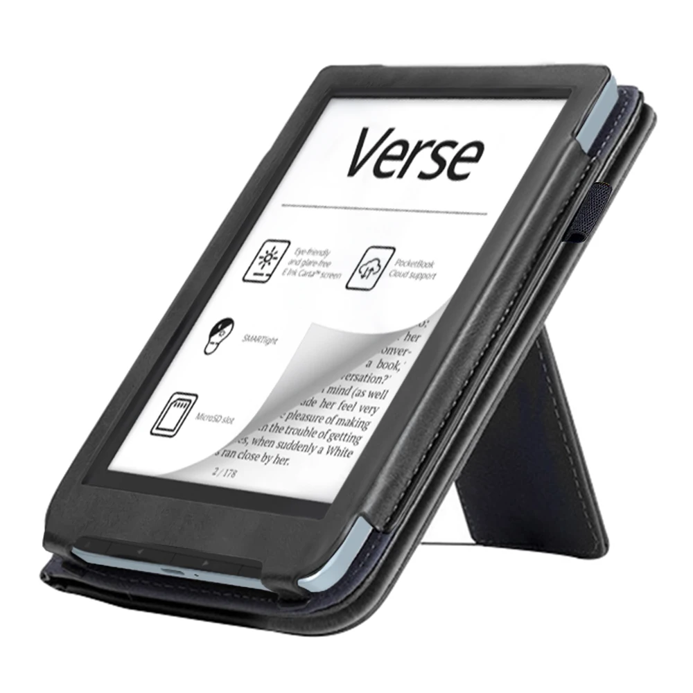 Pop Flip pu Case para Pocketbook E-reader Stand Hand Holder Capa para Pocketbook Verso Pro 2023 629 634 - Imagem 3