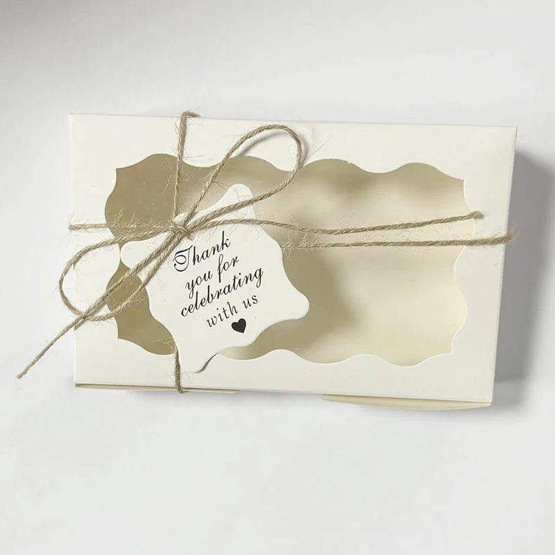 10/20 Stück Kraftpapier-Kuchen- und Süßigkeitenschachteln, rechteckig, mit Sichtfenster, für Hochzeiten, Schmuck, Schokolade, Geschenkverpackungen, Backzubehör, Partybedarf – Detail 16