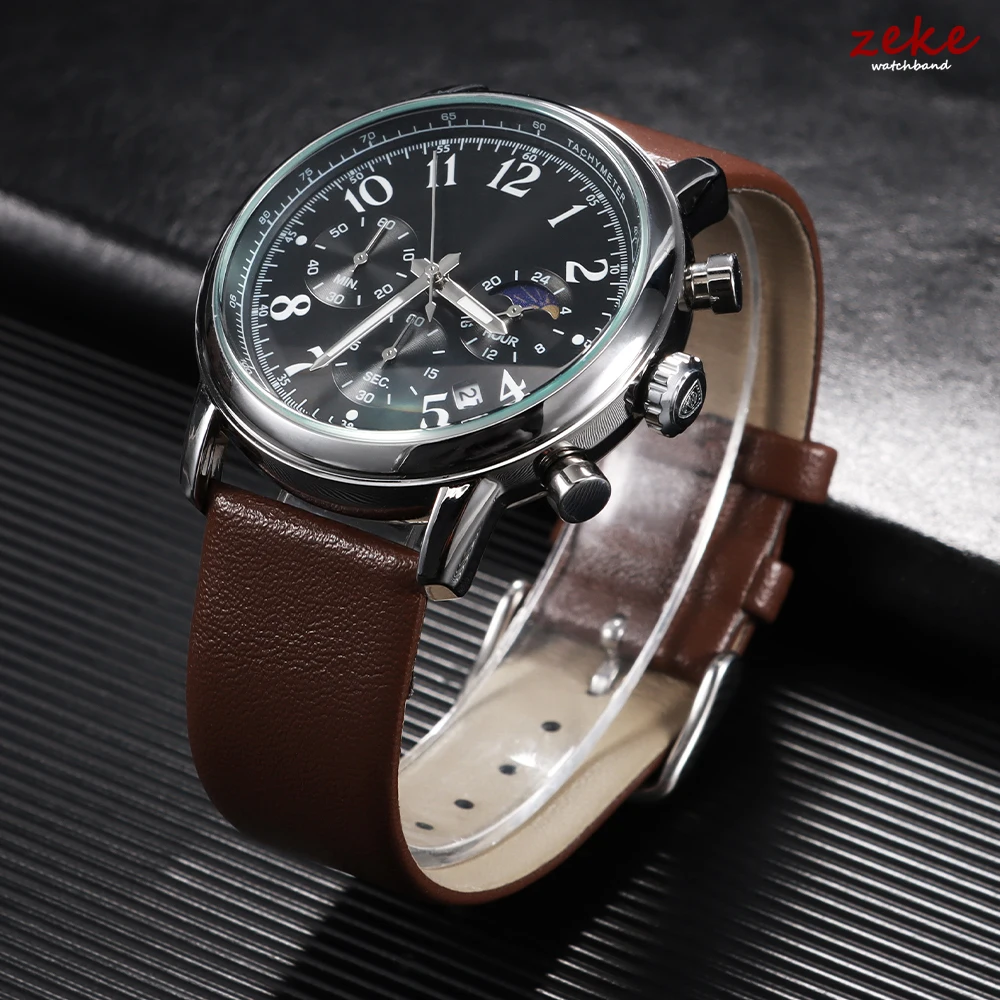 Premium Genuine Leather Ultra-Thin Watch Strap with Pin Buckle