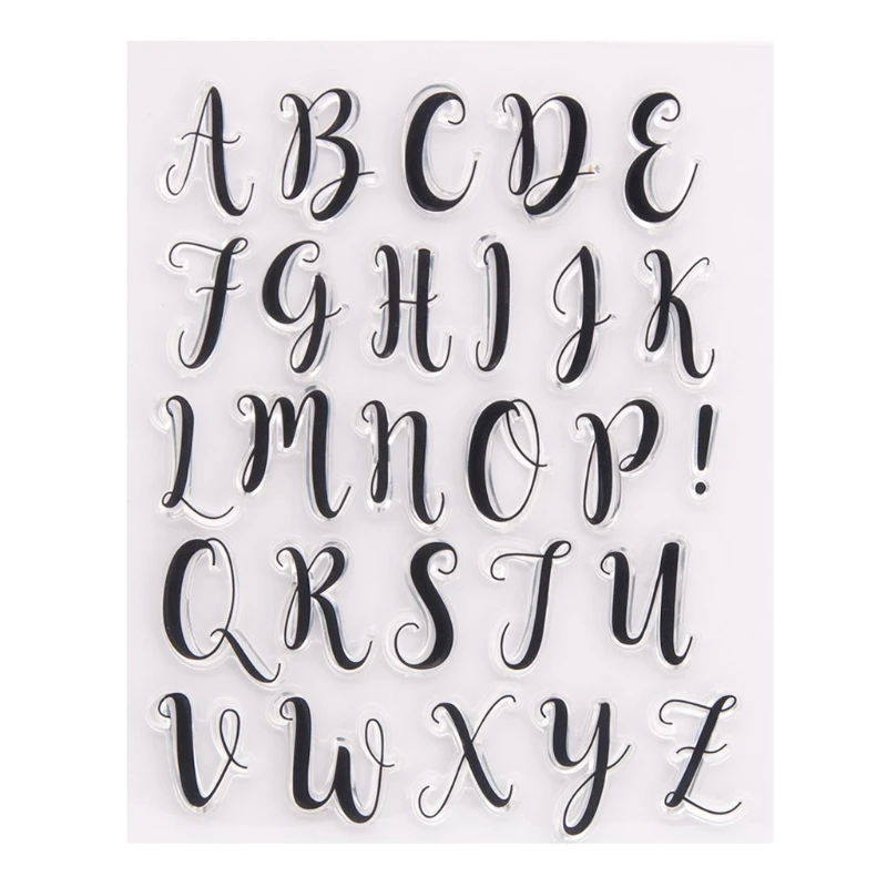 Silicone Stamp Alphabet Letter Number 1/8pcs for Paper Card Craft