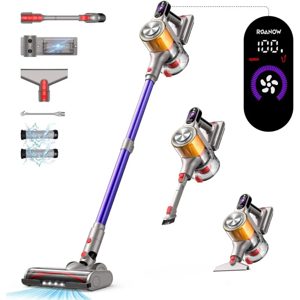 

Cordless cleaner with charging station, running time up to 55 minutes, 1.5L dust collection cup, with LED