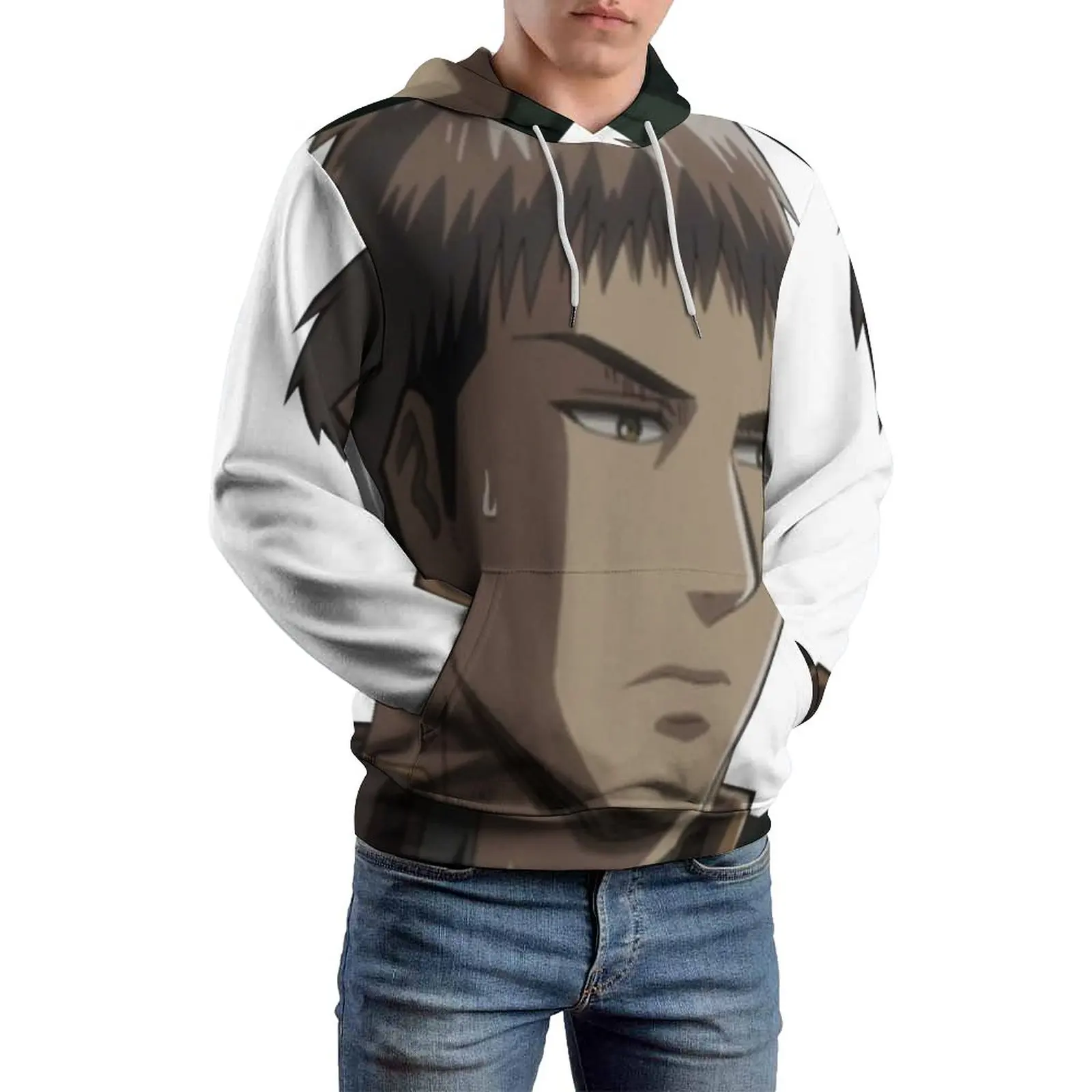 

Jean Kirstein Casual Hoodies Men Attack on Titan Anime Japan Y2k Graphic Sweatshirts Winter Long Sleeve Loose Oversize Hoodie