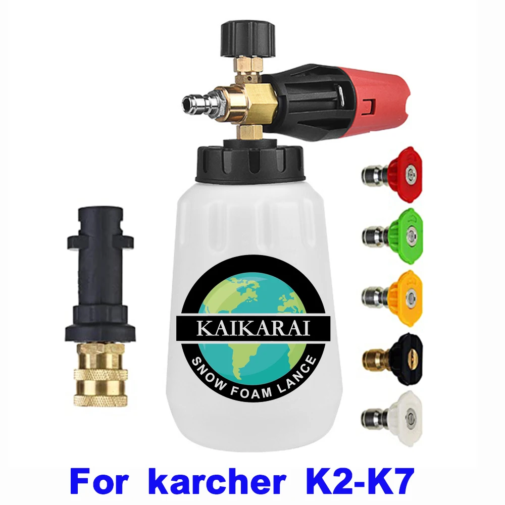 Snow Foam Lance K3 K4 K5 K7 K6 Conector hembra para cañón de espuma compatible con lavadora de alta presión Karcher Serie K K2 