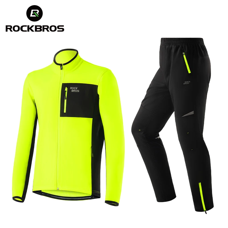 ROCKBROS-Reflective-Cycling-Jackets-Winter-Keep-Warm-Long-Pants-Bike ...