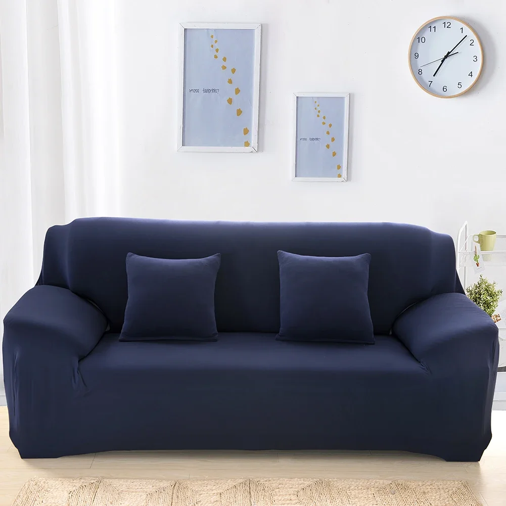 Elastic Solid Color Sofa Covers for Living Room Sectional and Couch Chair Protection