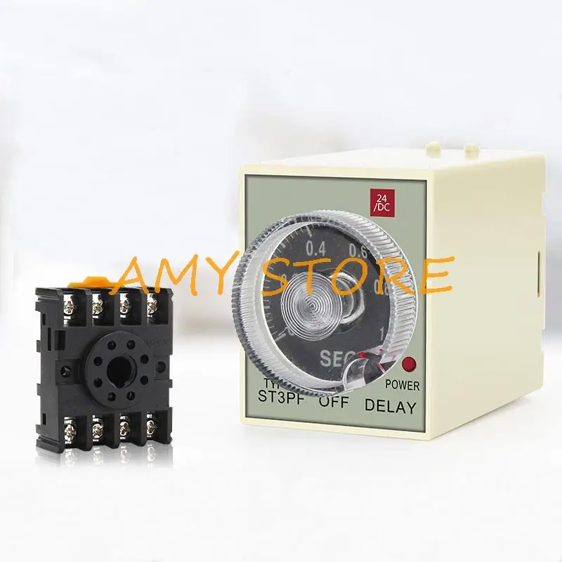 0-3 минуты 12VDC/24VDC/110VAC/220VAC Мощность с покадровой реле времени ST3PF база Тип