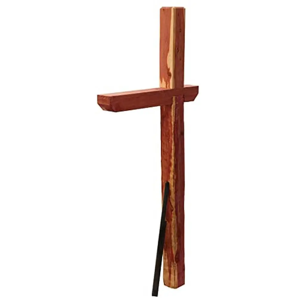 Cedar Wooden Drive-in Mailbox Post with Steel Anchor Easy Assembly and Rustic Charm