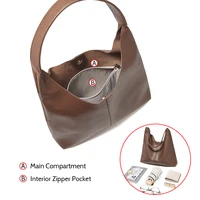 FOXER Women‘s Shoulder Bag Fashion Tote Lady Classic Split Leather+Microfiber Handbag Set Large Casual Hobo Purse Summer Gift - Image 5