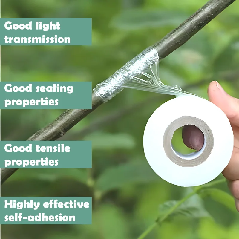 PE Grafting Tape Film Self-adhesive Garden Tree Plants Seedlings Vine Tomato Grafting Accessories Stretchable 2/3/4cm Width