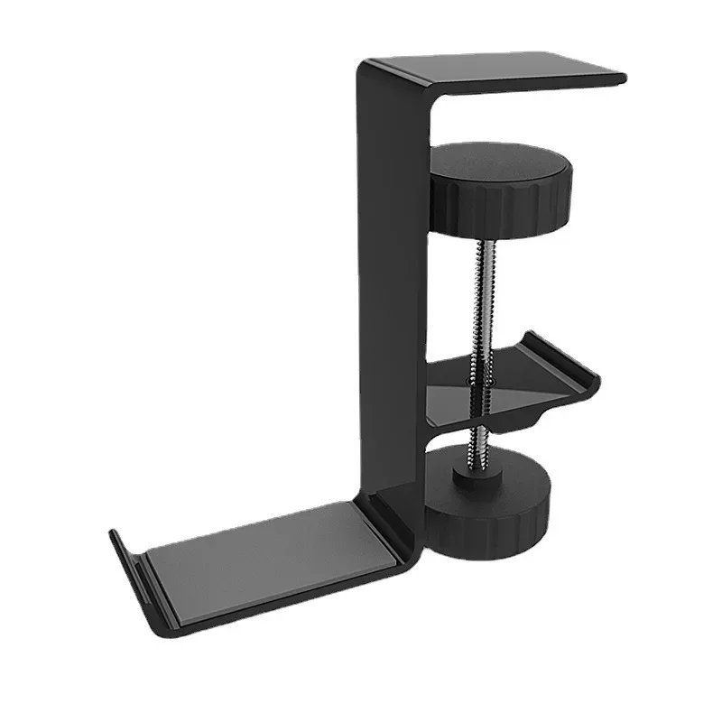 

Metal Earphone Holder Hook Under Desk Headphone Stand Headset Hanger with Adjustable Clamp Universal 3XUE