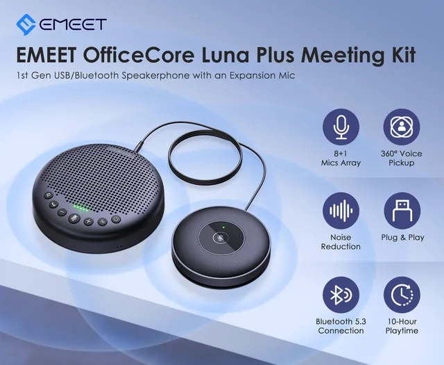 Bluetoothスピーカ会議用USBスピーカEMEET Luna Plusキット