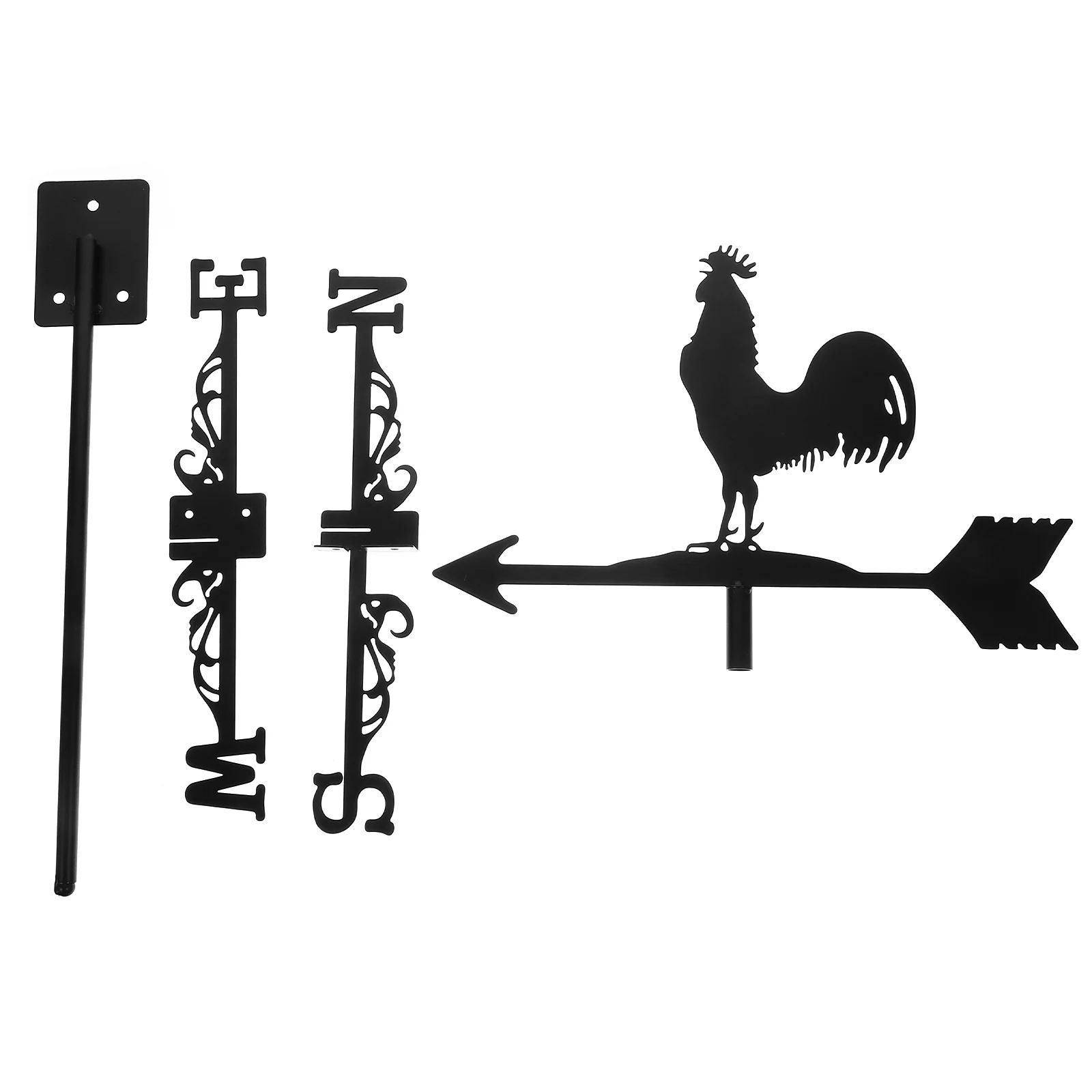 

Roof Weather Vane Weathervane Iron Vanes for Yard Sheds Decor Garden Decoration Ornament Wind Direction Indicators Ground