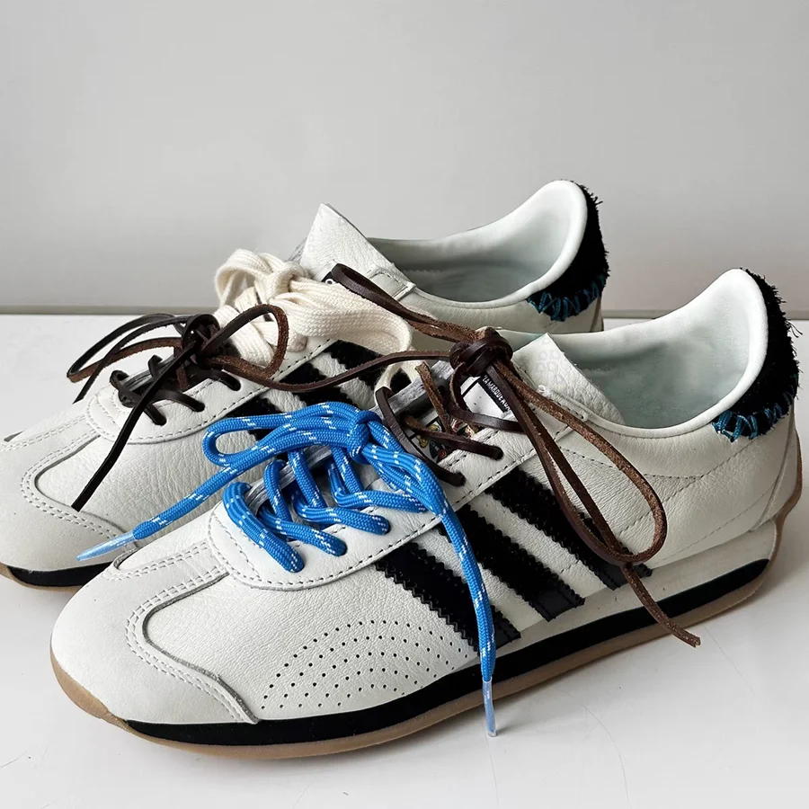 Bunte diagonale Punkte, runde Seil-Schnürsenkel, grobe Webart, Polyester, Schnürsenkel, Damen, Herren, Herbst, Winter, Sport, Freizeit-Sneaker-Schuh – Detail 16