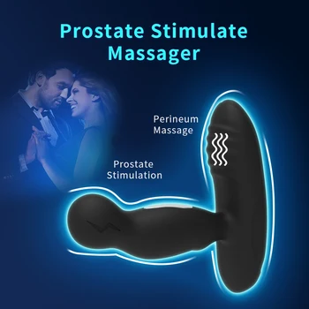 Electric Shock Pulse Male Prostate Massager Sex Toys For Men Vibrating Wireless Prostate Stimulator Butt Anal Plug Vibrators 3