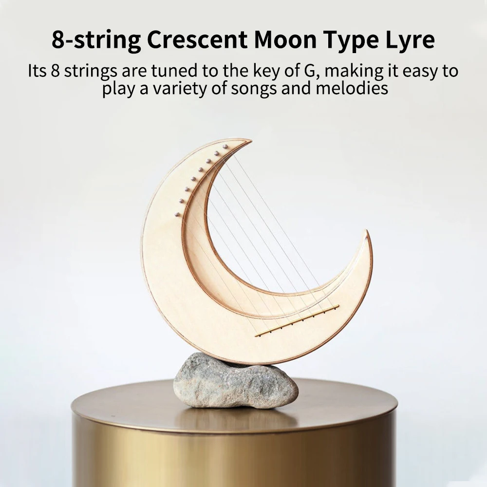 

8 струн/15 струн полумесяц Тип Lyre портативный Lyre стальной проволоки струны мини струнный инструмент для производительности