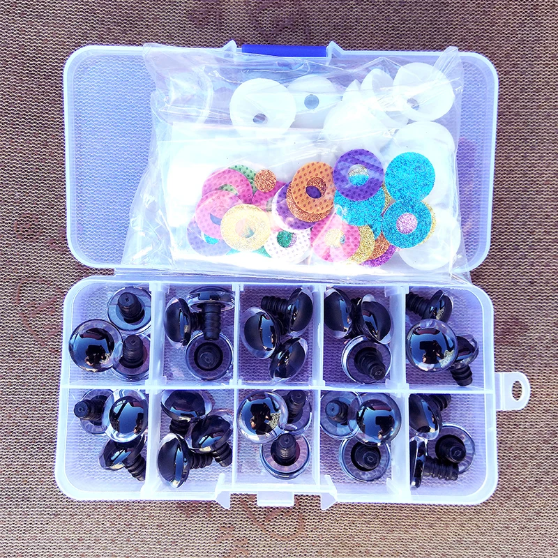 20pcs Diy Glass 3D Plastic Safety Eyes For Toys Glitter Amigurumi Large For  Crochet Knitting Doll 9/10/12/14/16/18/20/25/30/35mm