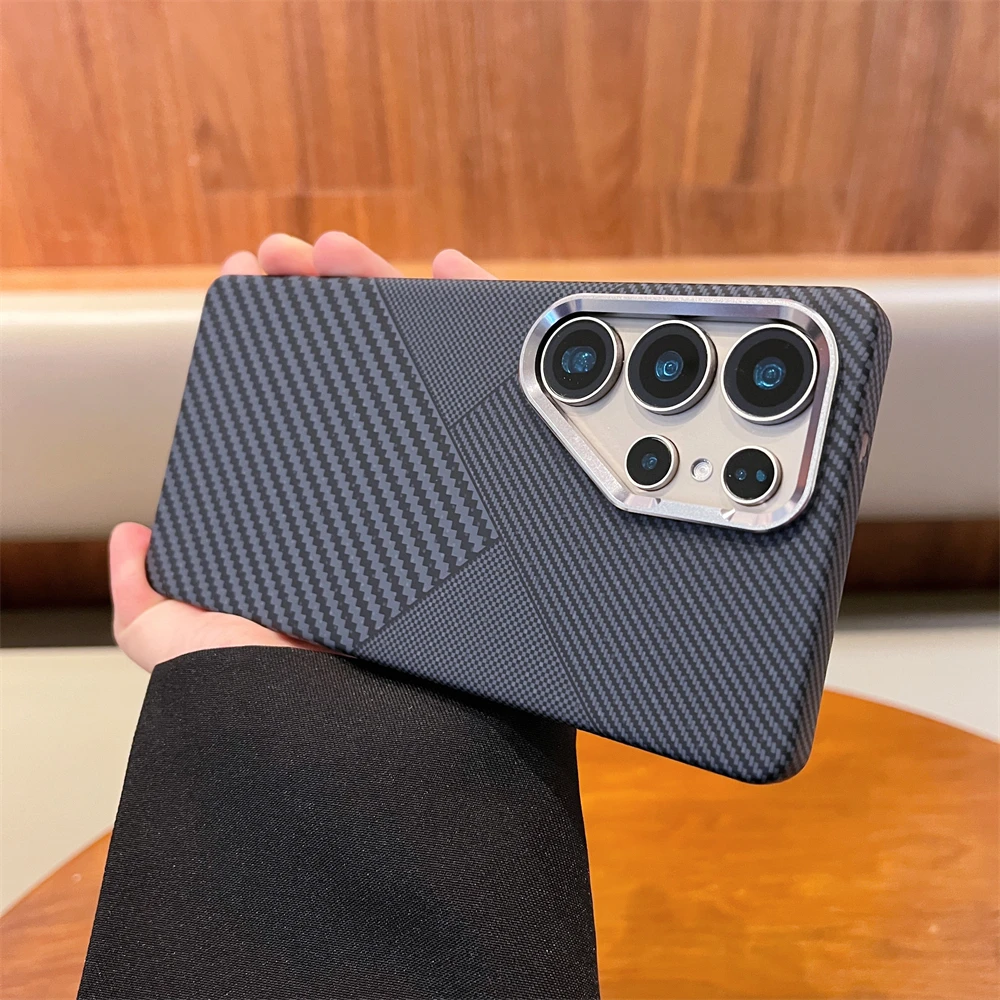 Colorful Carbon Fibre Stripe Magnetic Phone Case – Thin & Shockproof Cover