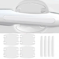 Car Door Handle Bowl Scratch Protective Invisible Transparent Stickers Silicon Rearview Mirror Anti-collision Protection Strip 1