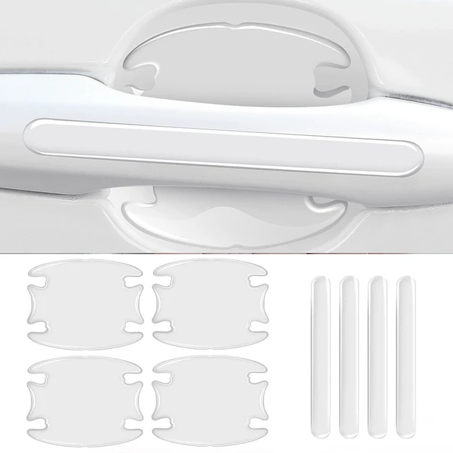 Car Door Handle Bowl Scratch Protective Invisible Transparent Stickers Silicon Rearview Mirror Anti-collision Protection Strip 1