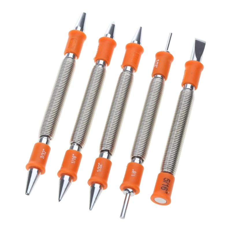 

5Pcs Automatic Centre General Woodworking Metal Drill Adjustable Spring Loaded Automatic Hand Tools for Metal