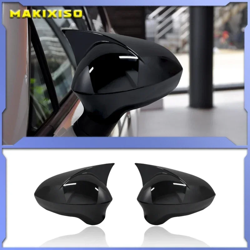 

2 pieces Rearview Mirror Cover Cap Black for Seat ibiza Cupra 2009-2017