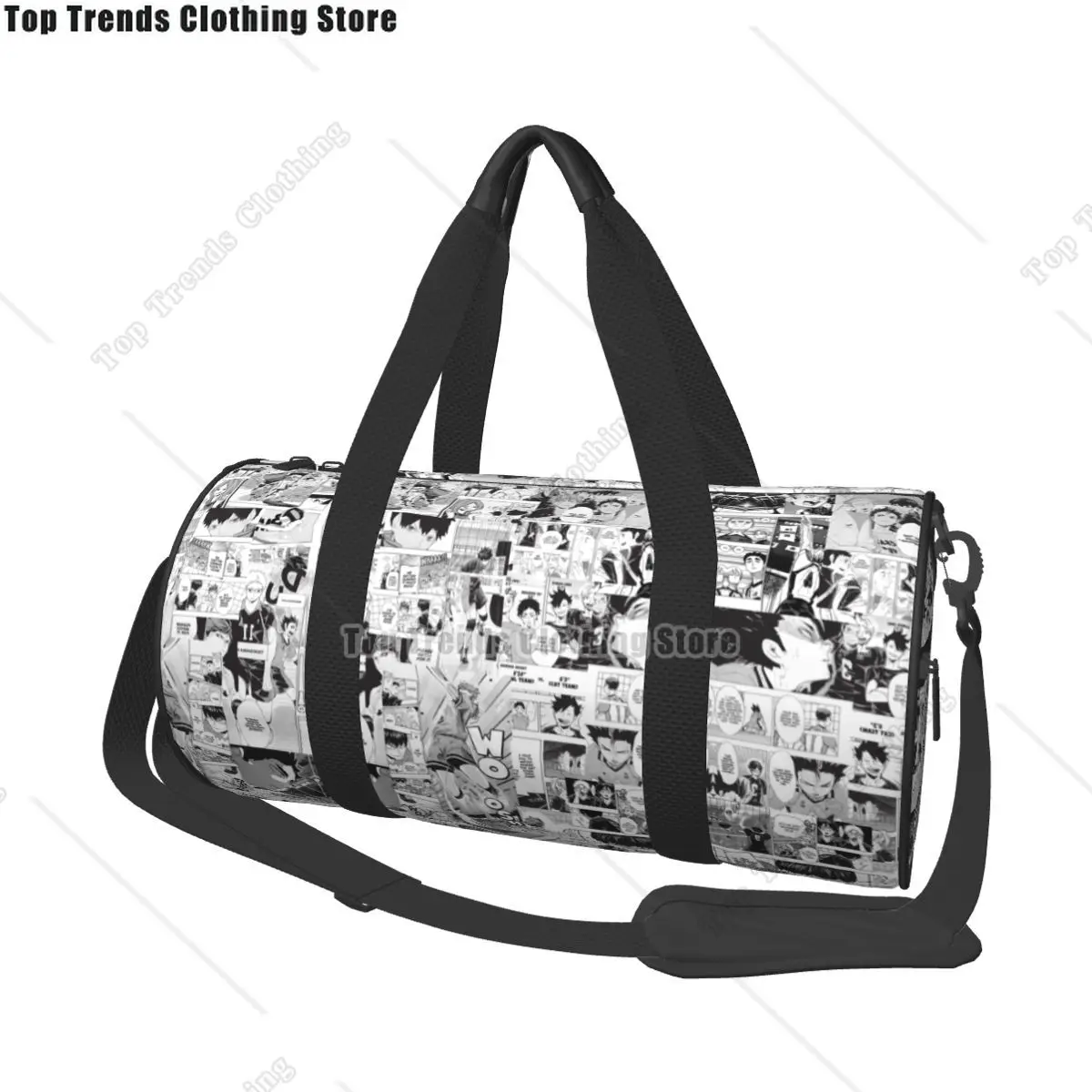 Anime Boy Sports Bags Art Japan Travel Gym Bag with Shoes Vintage Handbags Couple Printed Waterproof Fitness Bag