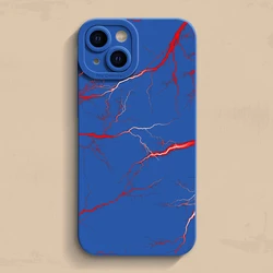 Vibrant Red Lightning Matte Shockproof Silicone Phone Case - iPhone 12 Pro (Klein blue - YYDSM560)