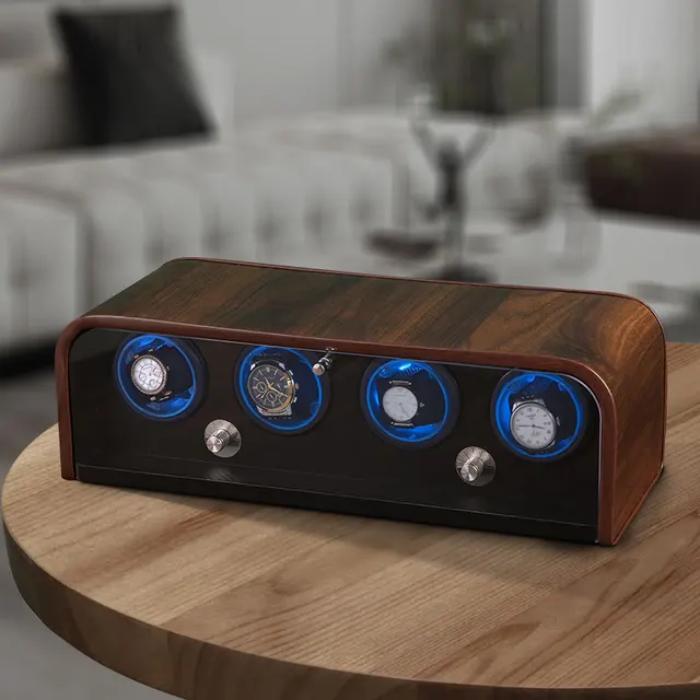Wood Automatic Rotator Watch Winder Box Silent Movement Winder Watch
