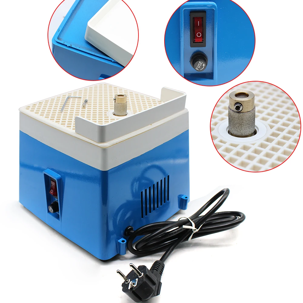 220V Mini Portable Stained Grinder 65 W Diamond Glass Art Grinding Tools Blue with MCBL58 Grinding Wheel 2