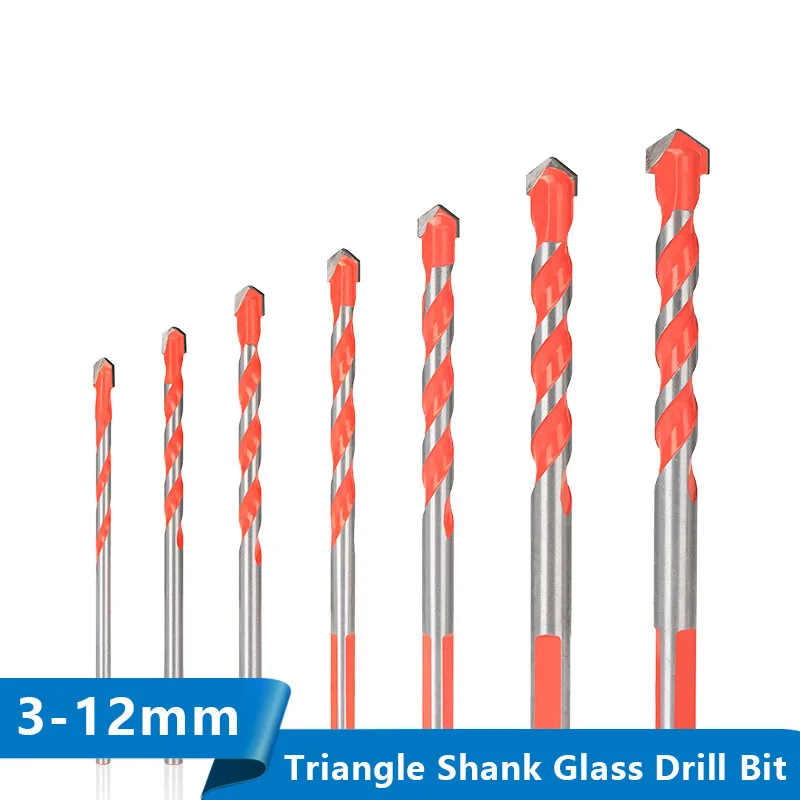 Drill Bit Multi-function Triangle Drill for Ceramic Tile, Concrete, Wall, Metal Wood Drilling Hole Cutter Glass Drill Bit